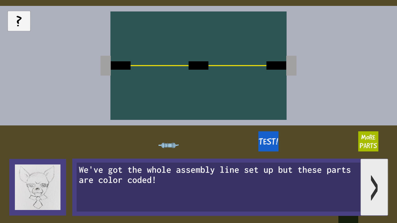 Your boss, a dog wearing a tie, is explaining the game